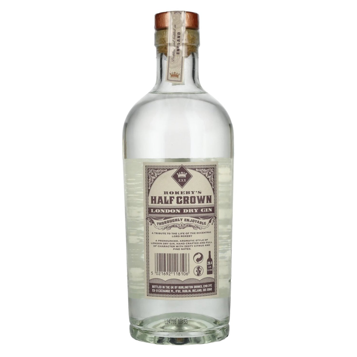Rokeby's Half Crown London Dry Gin 40,6% vol. 0,7 l