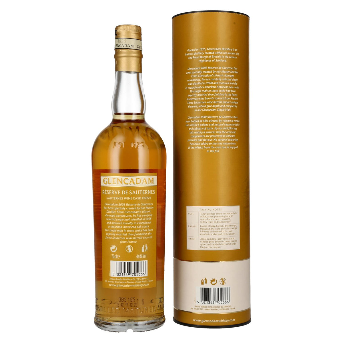 Glencadam 13 Years Old Sauternes Wine Cask Finish Limited Edition 2008 46% Vol. 0,7l in Geschenkbox