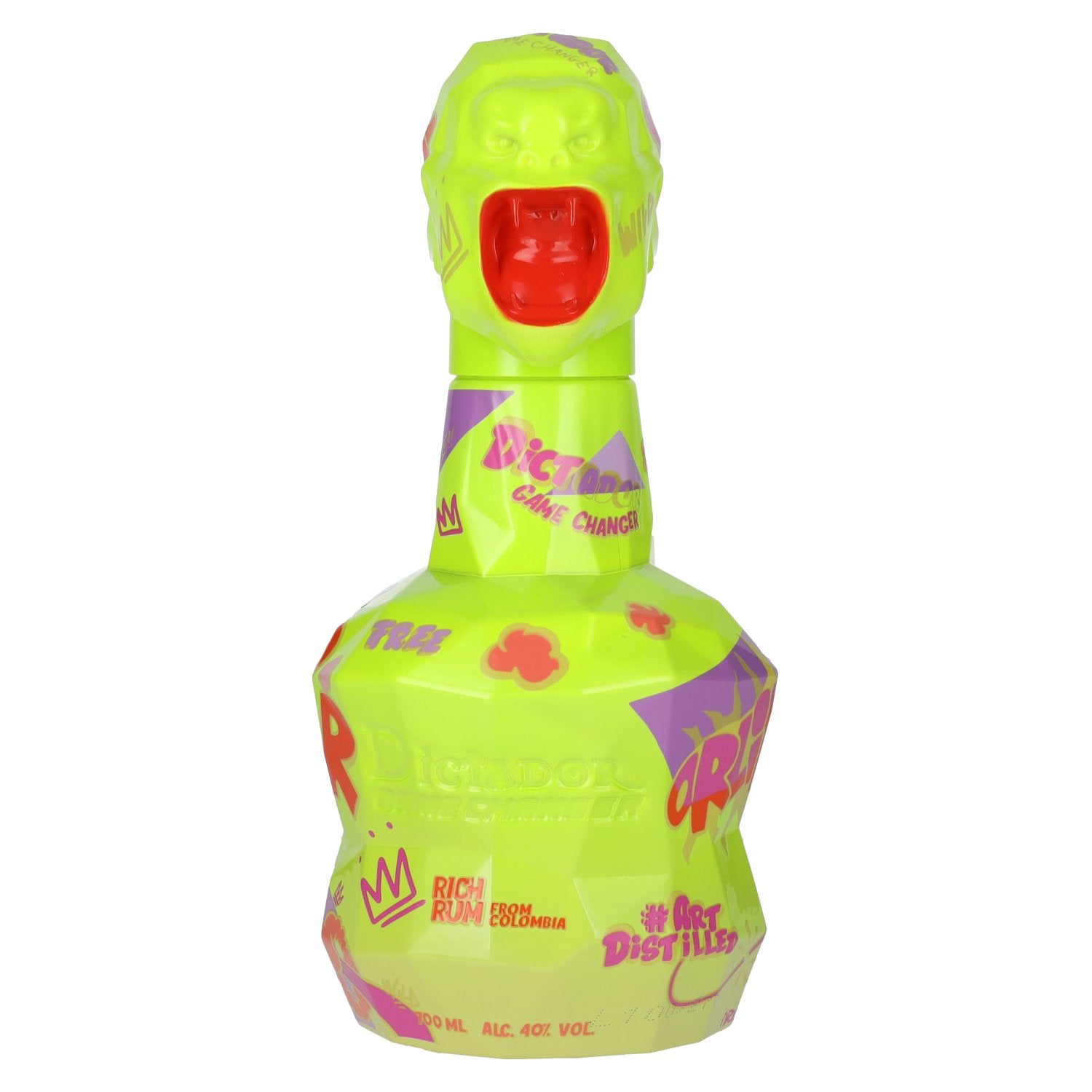 Dictador GAME CHANGER NEON &amp; YELLOW Colombian Rum 40% Vol. 0,7l