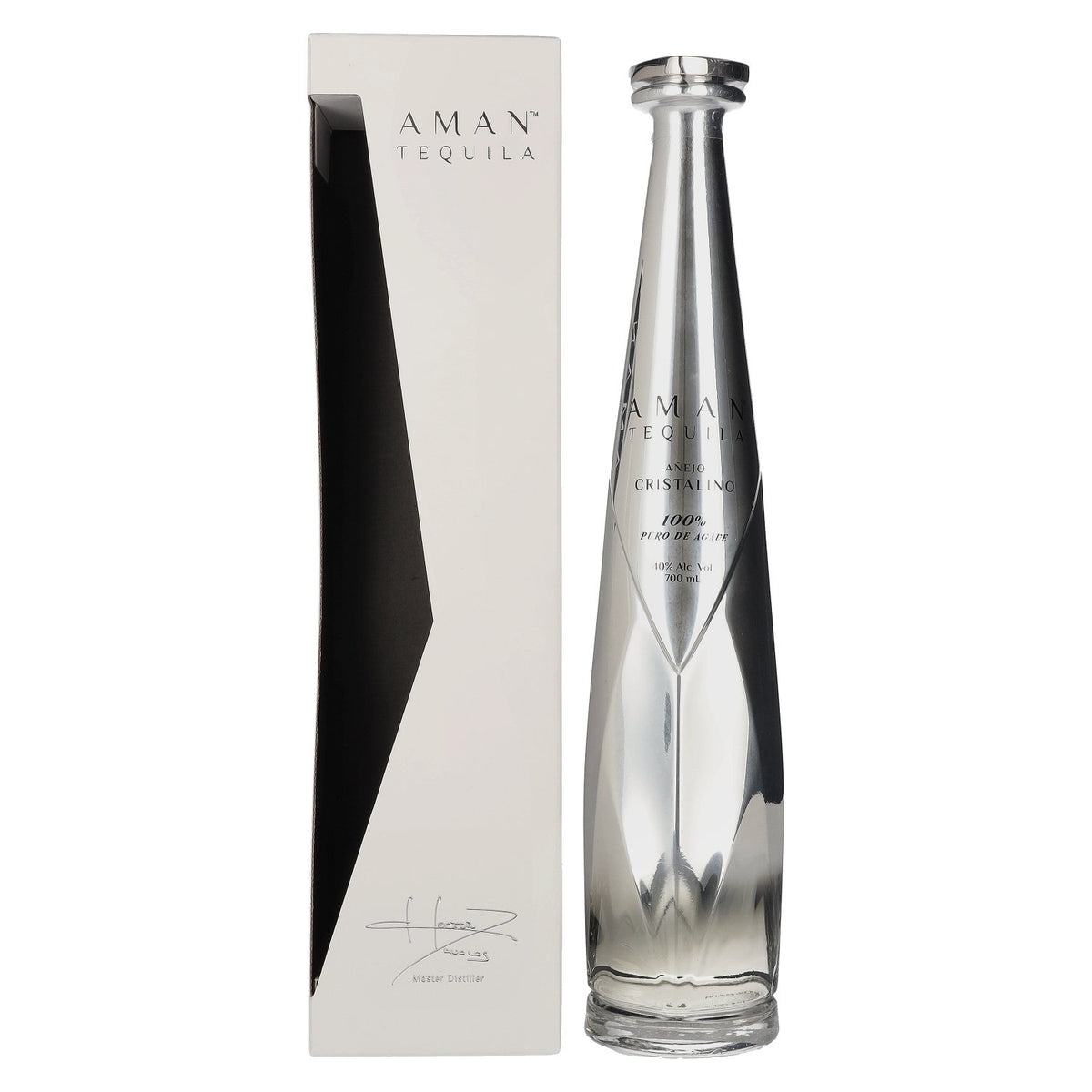 Aman Tequila Añejo Cristalino 100% Puro de Agave 40% Vol. 0,7l en boîte cadeau