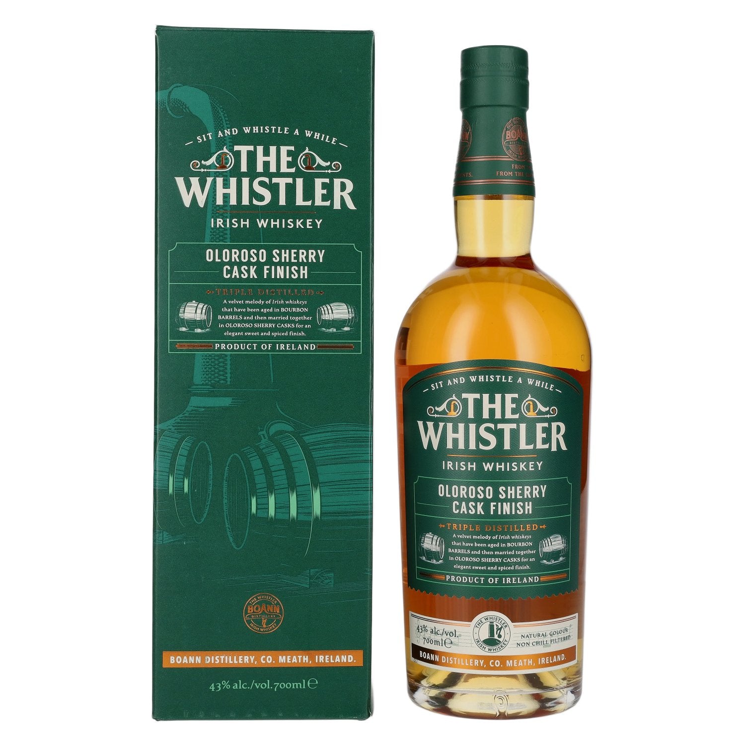 The Whistler Irish Whiskey OLOROSO SHERRY CASK FINISH 43% Vol. 0,7l in Geschenkbox