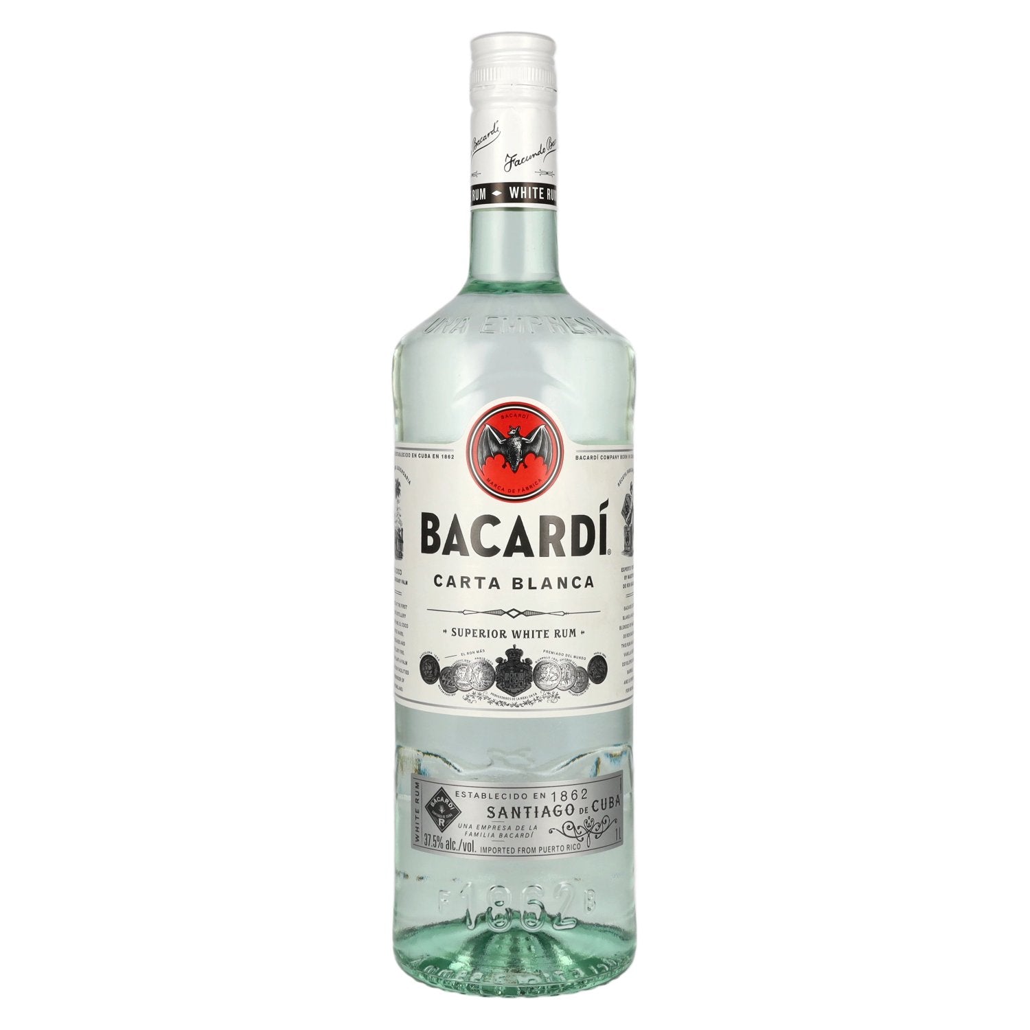 Bacardi Ron Carta Blanca Superior 37.5% ABV 1l