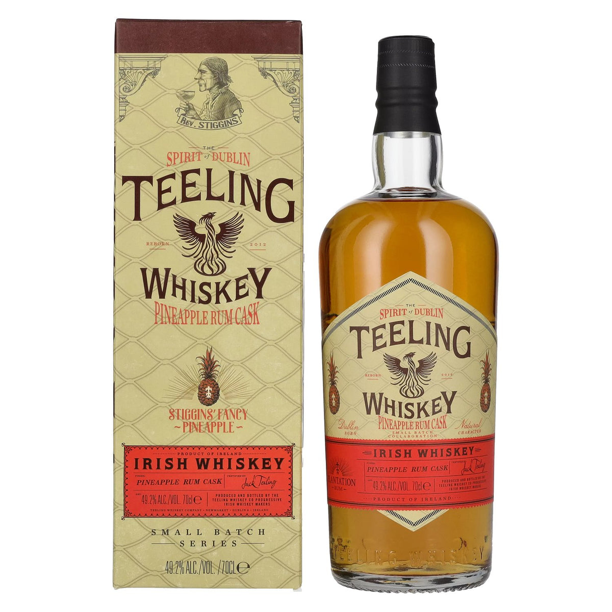 Teeling Whiskey PINEAPPLE Rum Cask Irish Whiskey 49.2% ABV 0.7l in a gift box