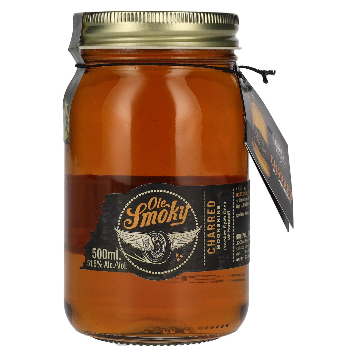 Ole Smoky Tennessee Moonshine CHARRED 51,5 % vol. 0,5 l