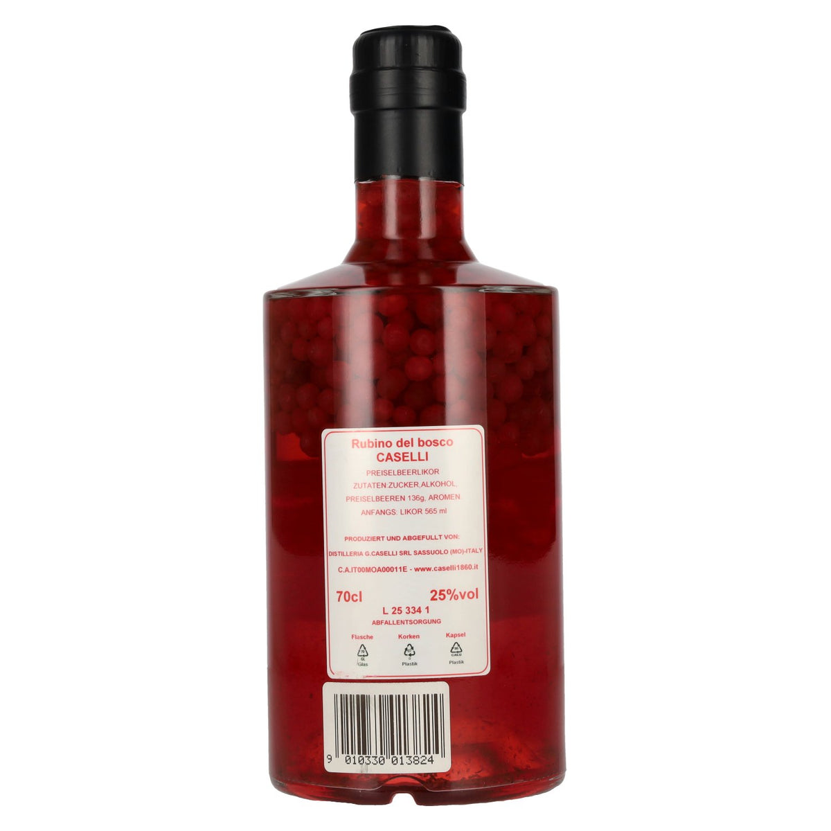 Caselli Rubino del Bosco Liqueur with Red Bilberries 25% ABV 0.7 l