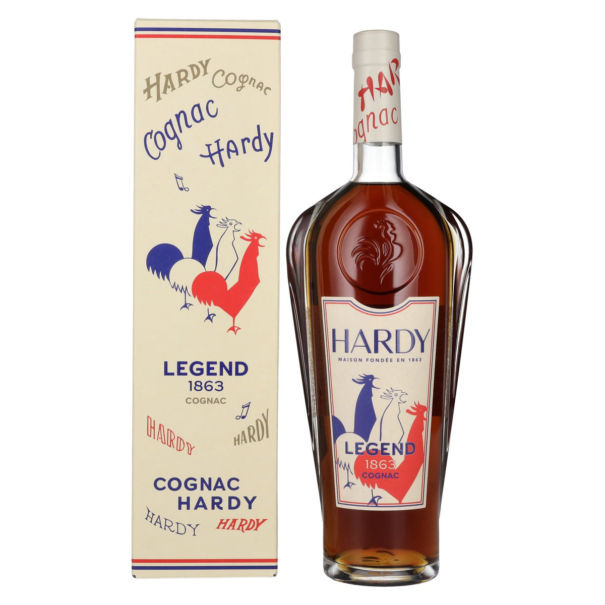 Hardy Cognac LEGEND 1863 40 % vol., 0,7 l, dans un coffret cadeau