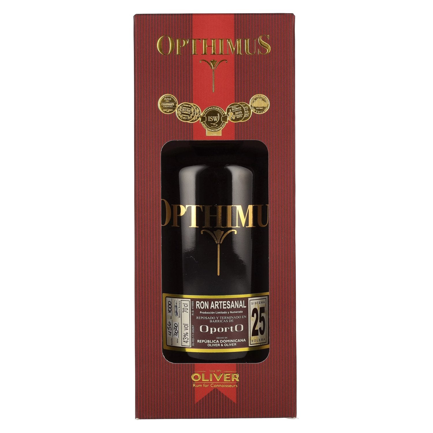 Opthimus 25 Sistema Solera OportO Ron Artesanal 43% Vol. 0,7l in gift box