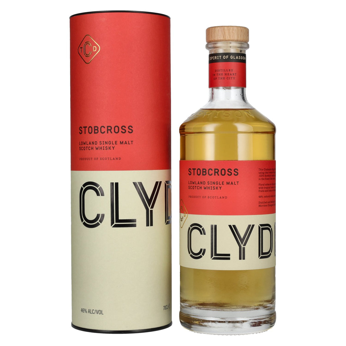 Clydeside STOBCROSS Lowland Single Malt 46% Vol. 0,7l in geschenkverpakking
