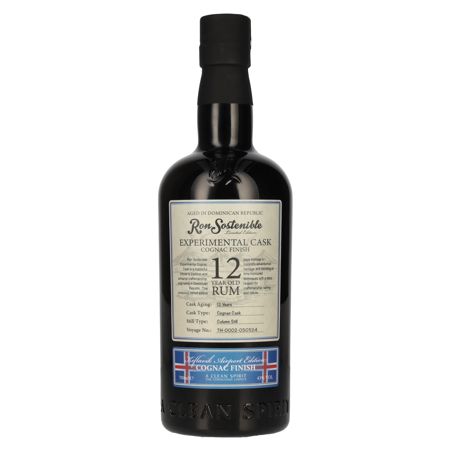 Ron Sostenible 12 Jaar Oud Experimenteel Cognac Vat 43% Vol. 0,7l