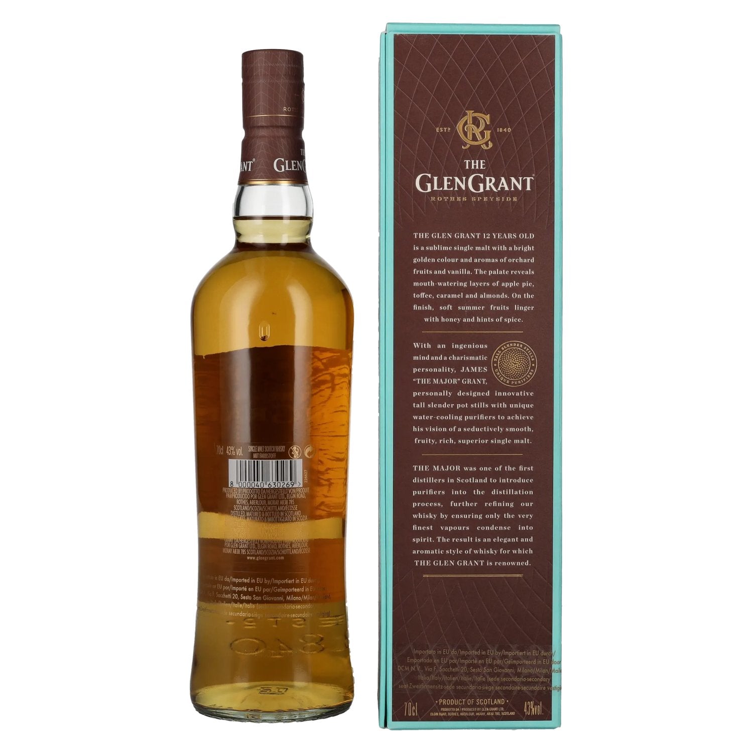Glen Grant 12 Years Old Single Malt 43% Vol. 0,7l in gift box