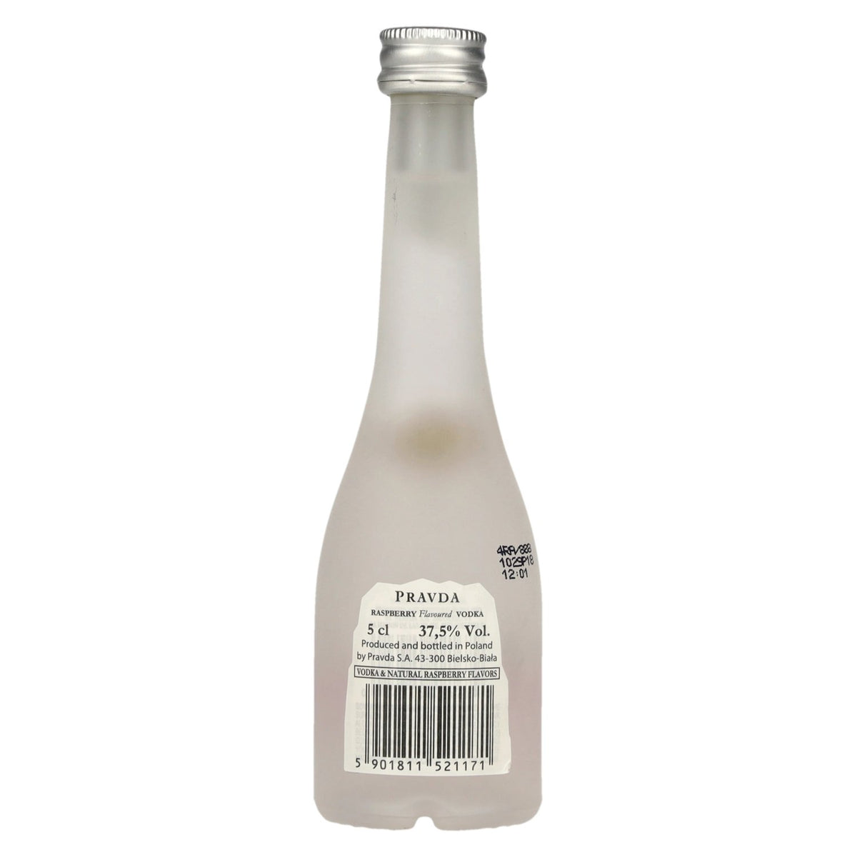 Pravda RASPBERRY Flavoured Vodka 37.5% ABV 0.05 l