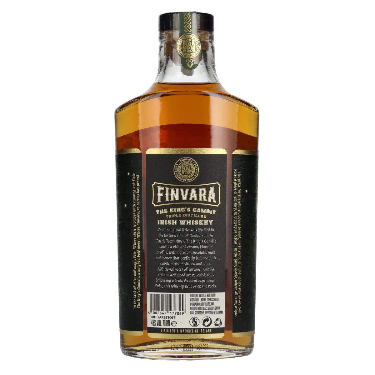 Finvara THE KING'S GAMBIT Triple-Distilled Irish Whiskey 43% vol. 0.7 l