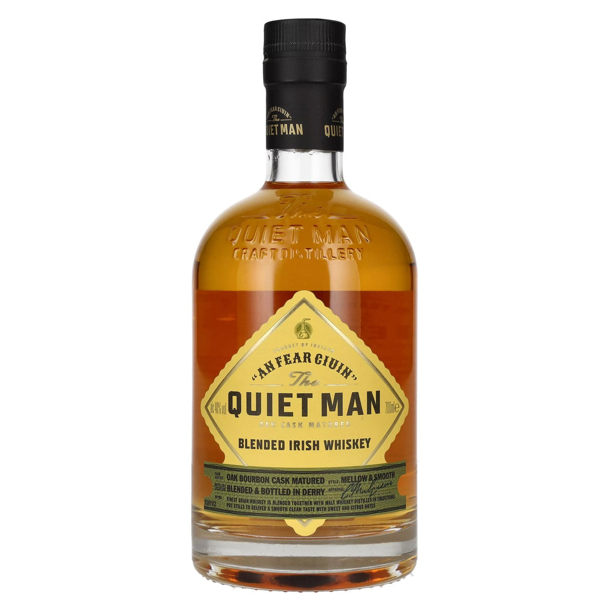 The Quiet Man Irish Whiskey AN FEAR CIUIN Traditional Blended Irish Whiskey 40% ABV 0.7l