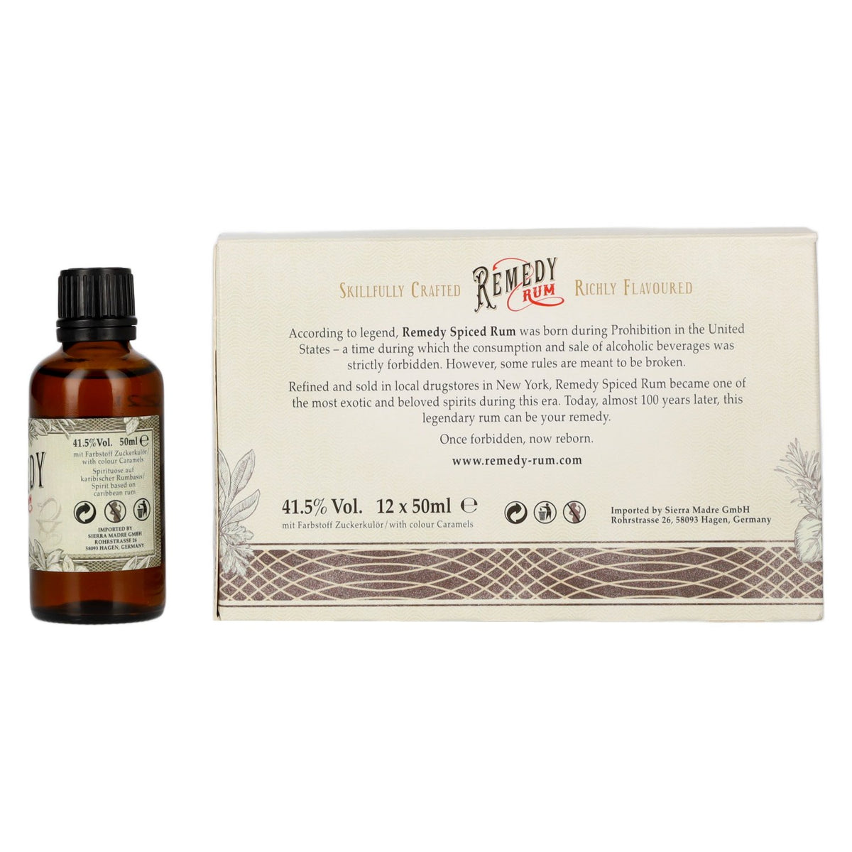 Remedy Spiced Rum 41,5 % vol. 12 x 0,05 l