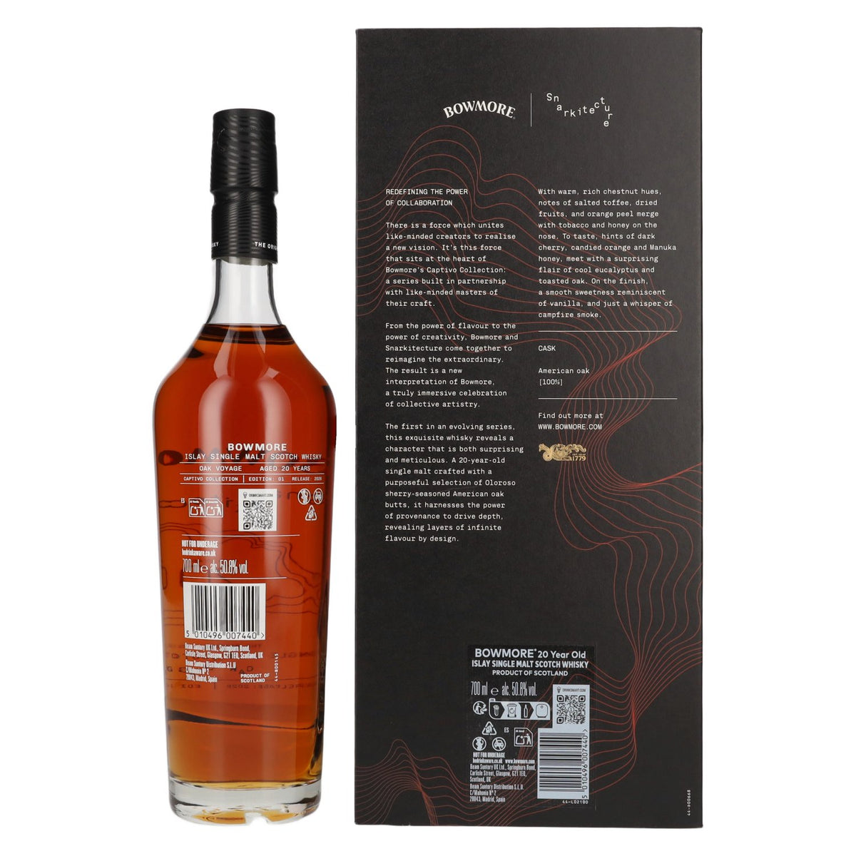 Bowmore 20 Years Old Oak Voyage Edition 01 Single Malt Scotch Whisky 2026 50,8% Vol. 0,7l