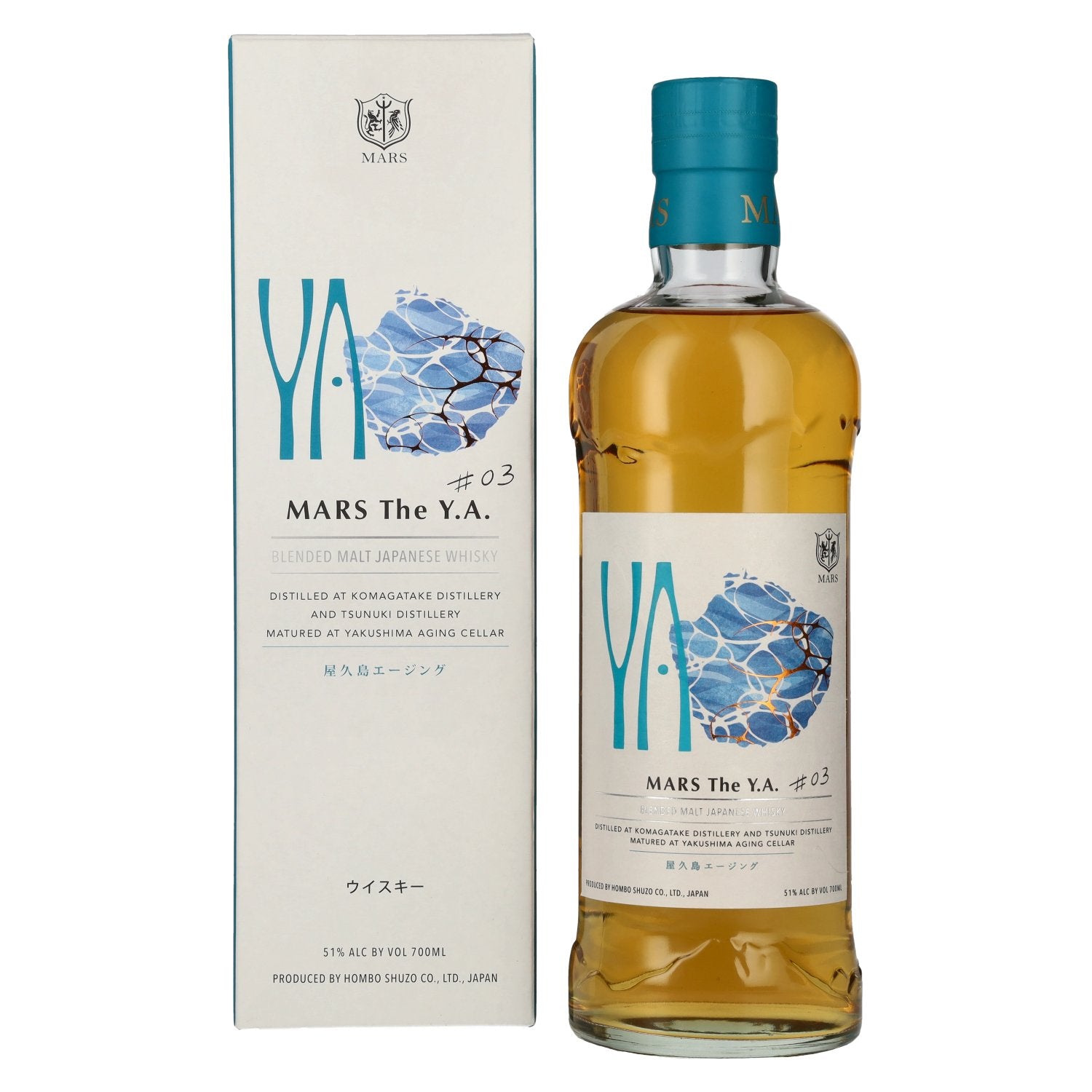 Mars The Y.A. Blended Malt Japanese Whisky # 03 51% Vol. 0,7l en coffret cadeau