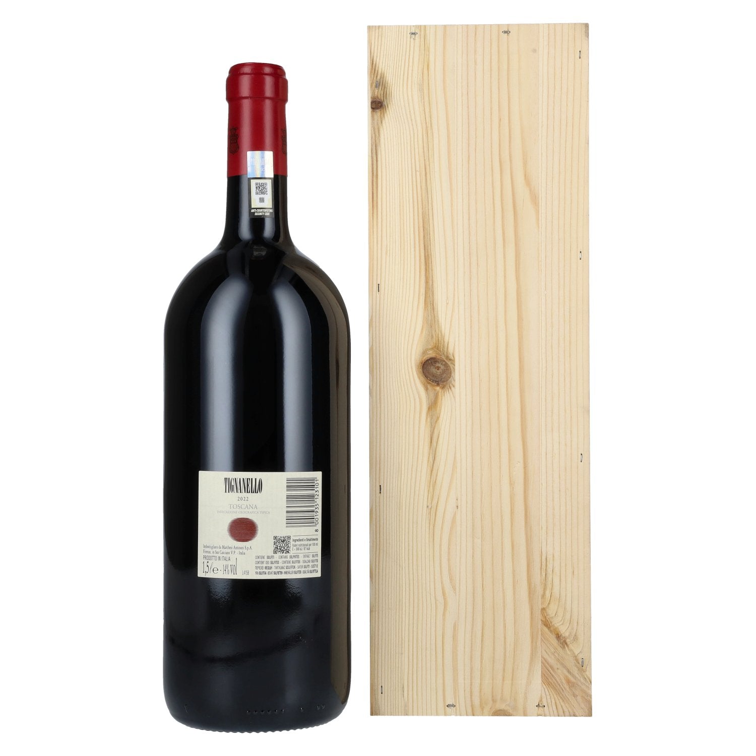 Marchesi Antinori Tignanello IGT 2022 14% vol. 1,5l en caisse bois