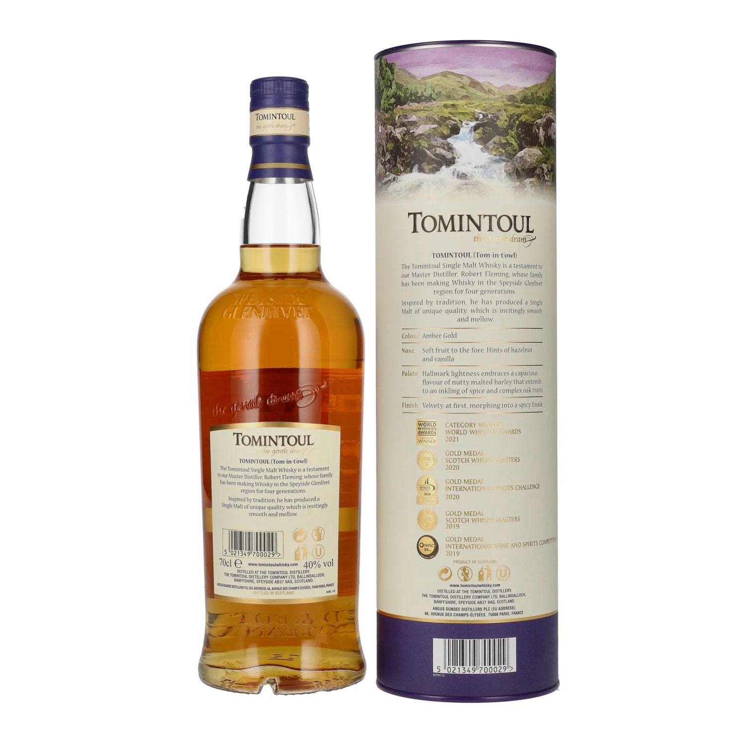 Tomintoul 16 Years Old Single Malt Scotch Whisky 40% Vol. 0,7l en boîte cadeau
