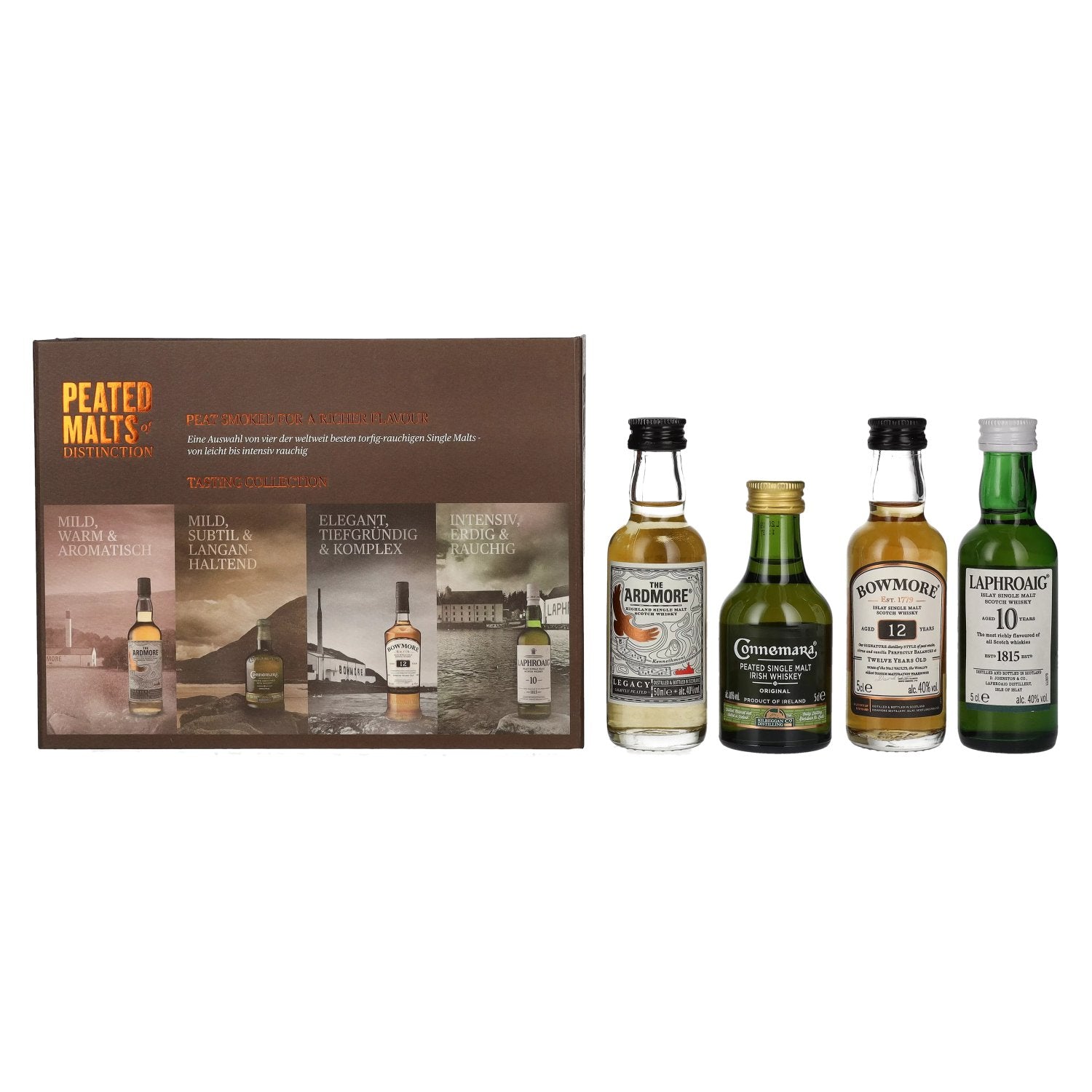 Peated Malts of Distinction Proeverij Selectie Set 40% Vol. 4x0,05l