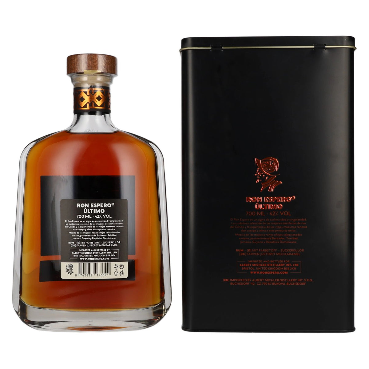 Ron Espero ÚLTIMO Selección del Siglo Producción Limitada 42% Vol. 0,7l in Tinbox