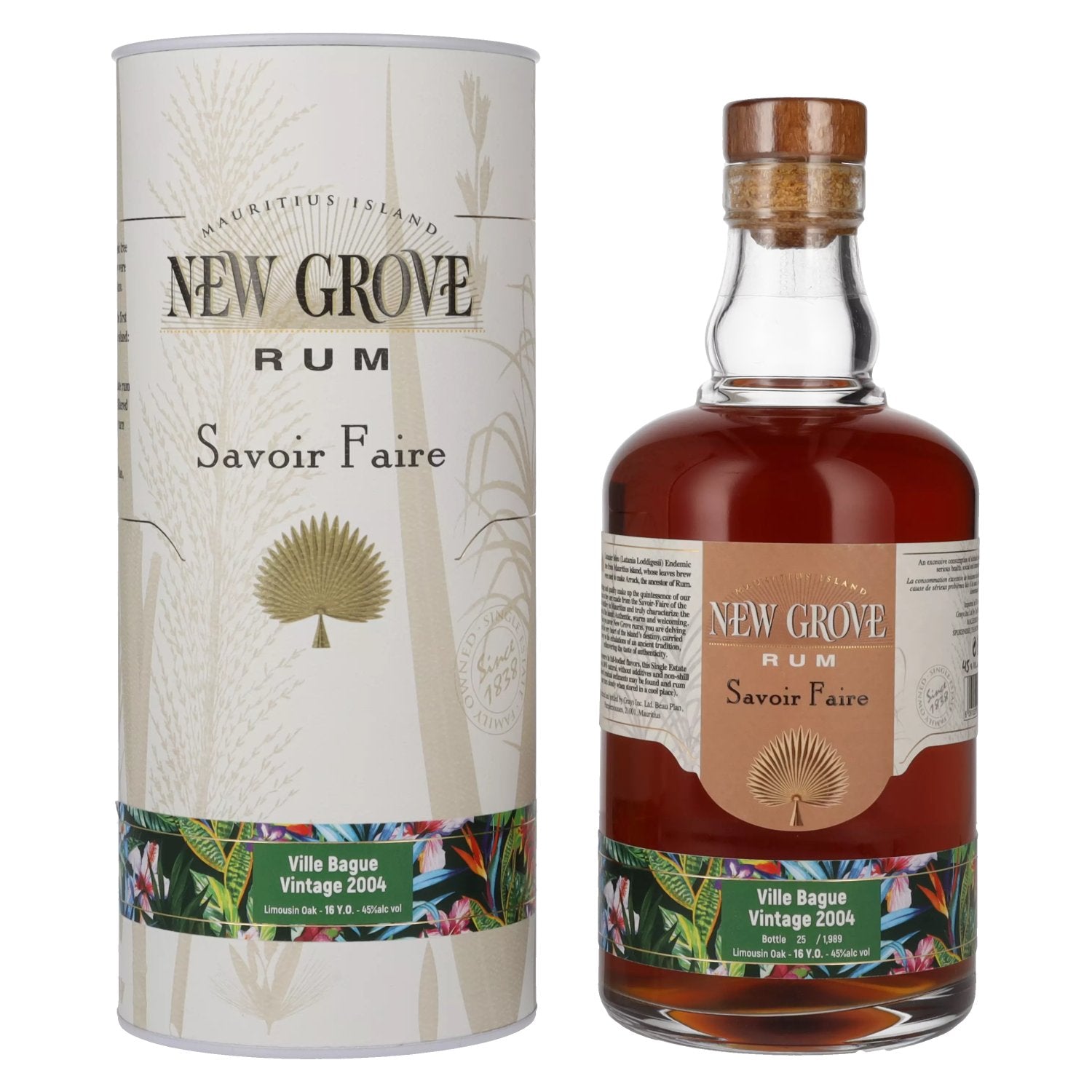 New Grove SAVOIR FAIRE Ville Bague Vintage 16 ans d'âge 2004 45 % vol. 0,7 l dans un coffret cadeau