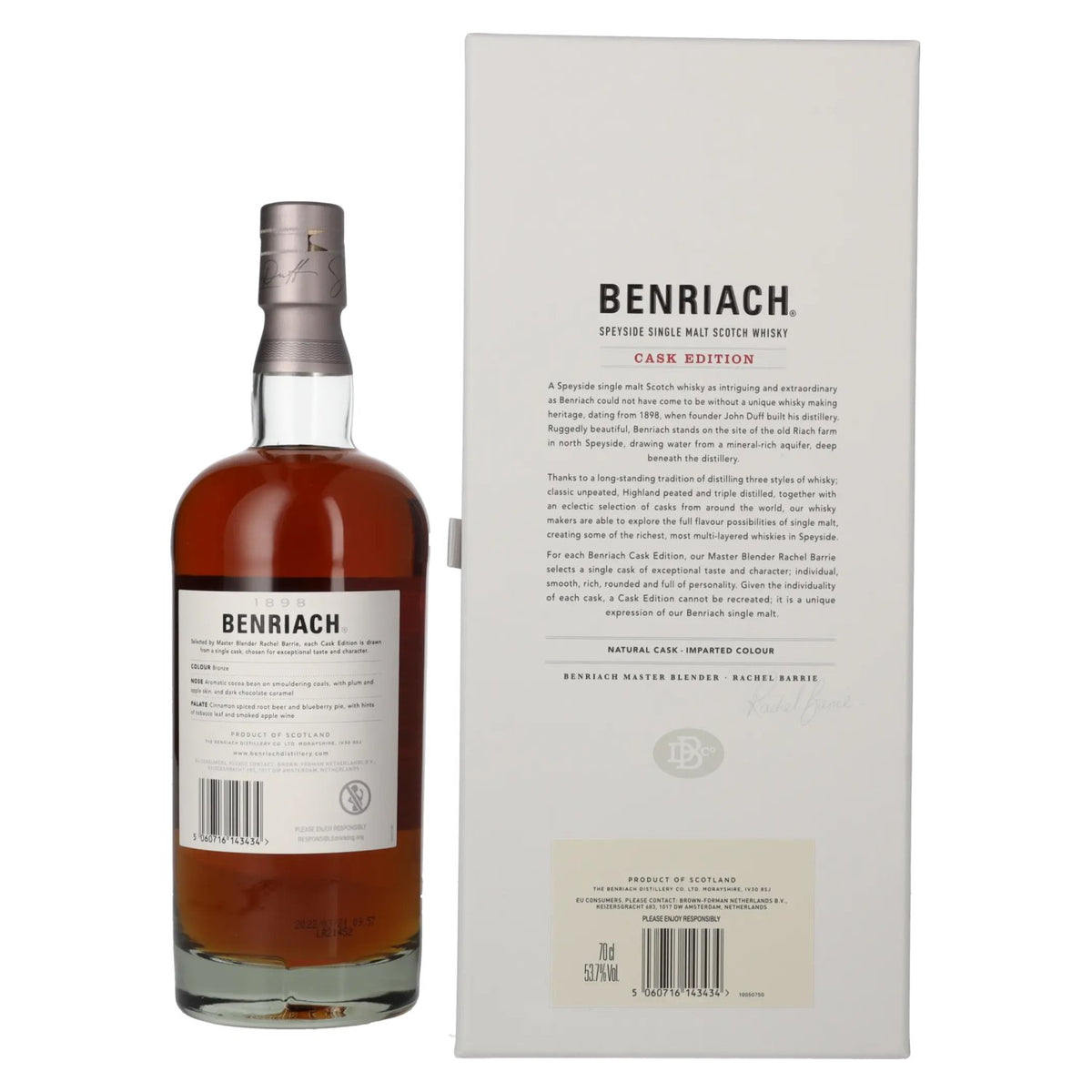 Benriach 27 Jaar Oud CASK EDITION Pedro Ximénez Vintage 1994 53,7% Vol. 0,7l in geschenkverpakking