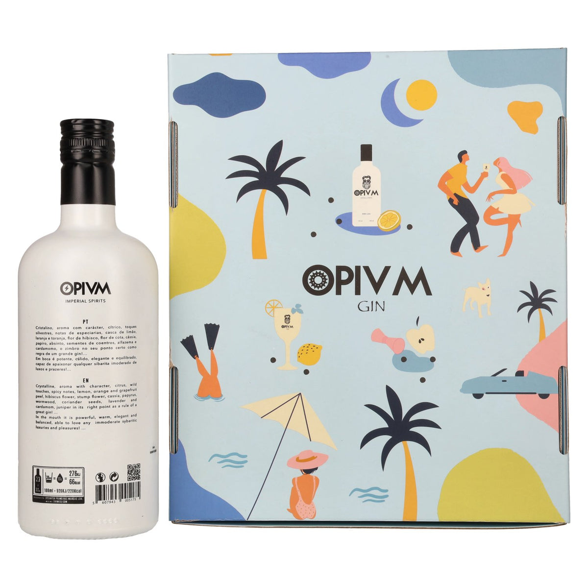 Opivm Imperial Spirits Dry Gin 40% Vol. 0.7l in geschenkverpakking met glas &amp; maatbeker