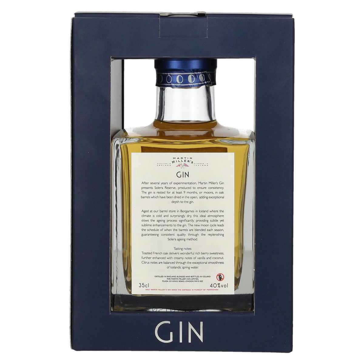 Martin Miller's Gin 9 Moons Solera Reserve Barrel Aged, 40 % vol., 0,35 l, dans un coffret cadeau