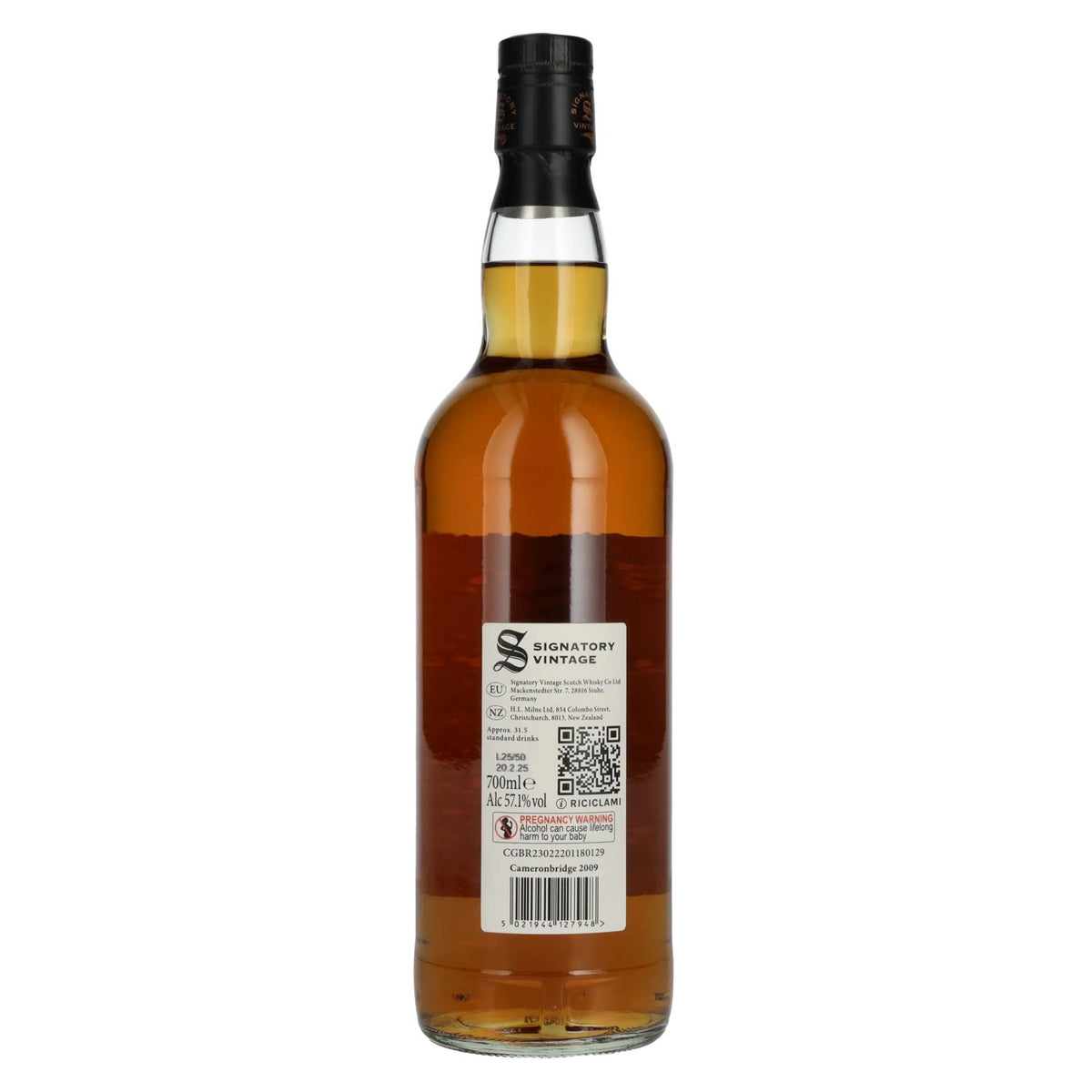 Signatory Vintage 100 Proof Edition CAMERONBRIDGE 16 Years Old Single Grain #3 2009 57.1% vol. 0.7 l