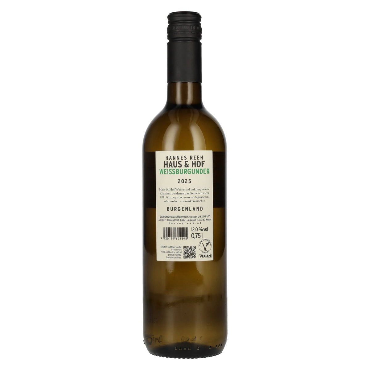 Hannes Reeh Haus &amp; Hof Pinot Blanc 2025 12% vol. 0.75 l
