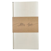 Wrap-around label: ‘All the best’ for a gift box for two