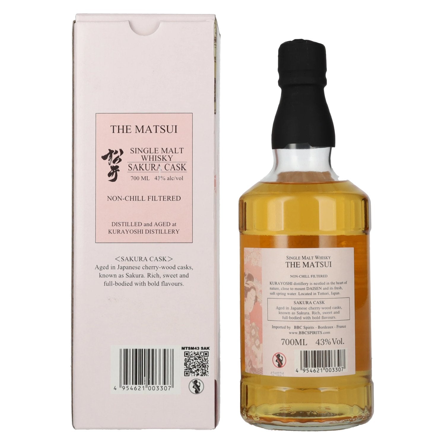 Matsui Whisky THE MATSUI Single Malt Japanese Whisky SAKURA CASK 43% Vol. 0,7l in gift box