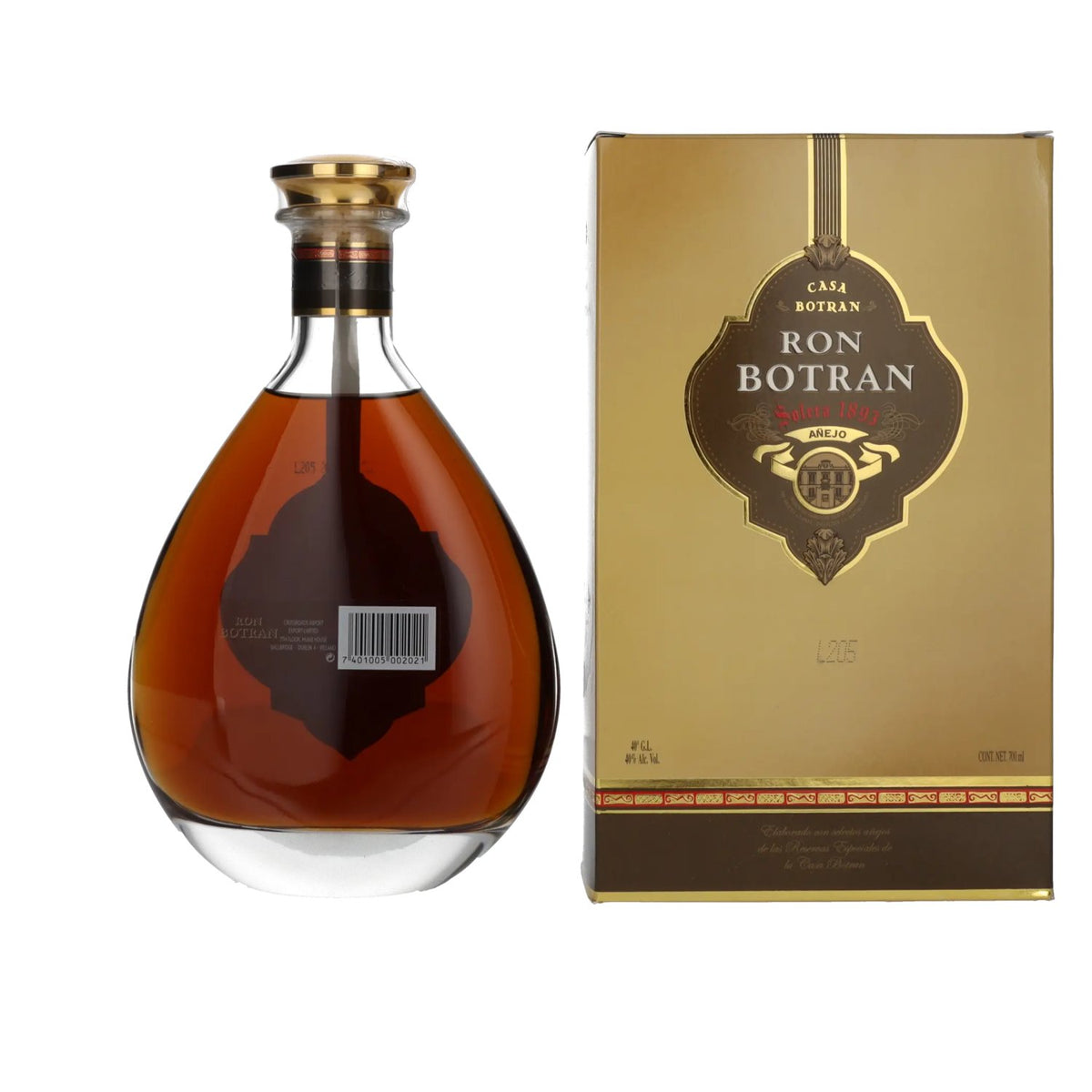 Botran Ron Solera 1893 Añejo Decanter 40% Vol. 0,7l in Geschenkbox