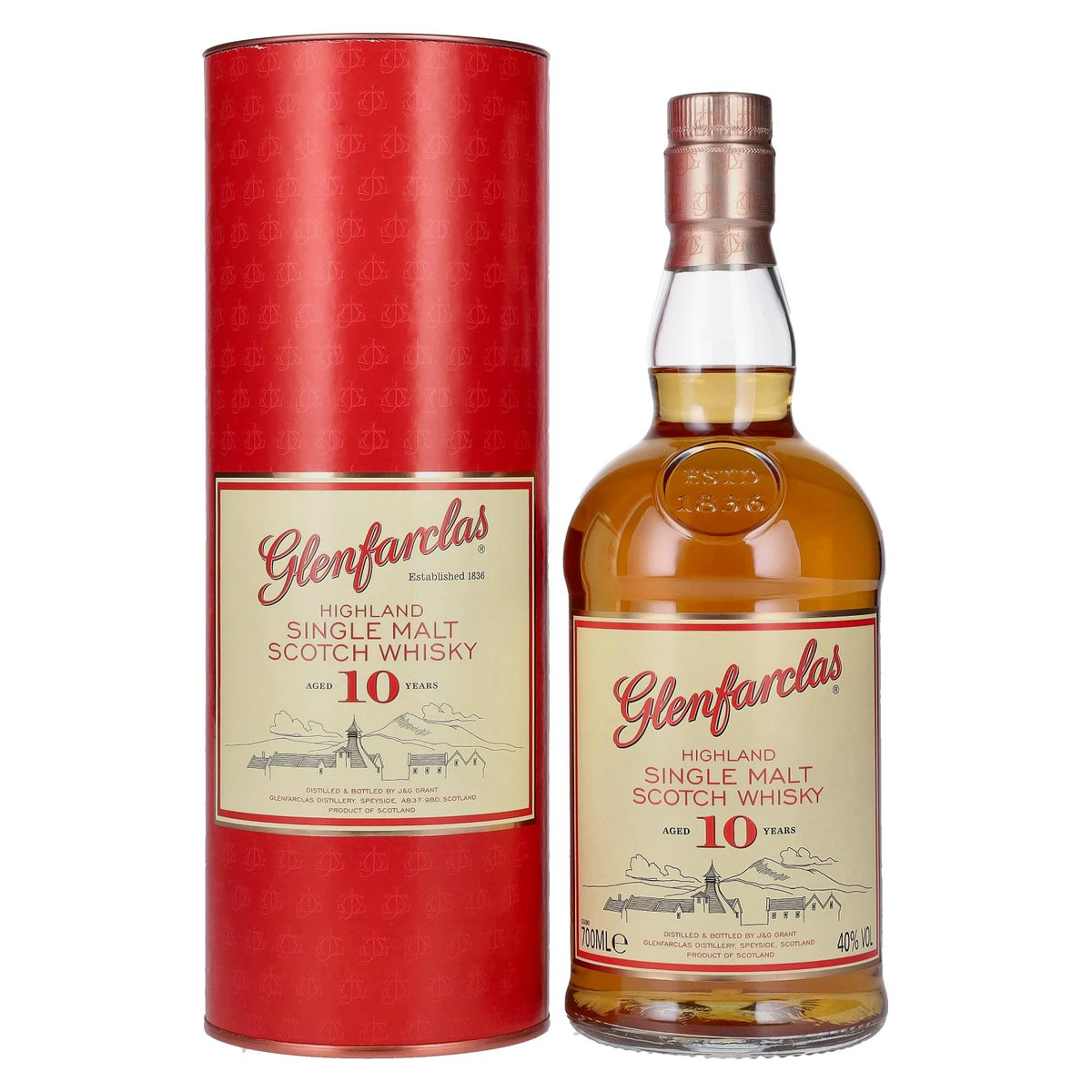 Glenfarclas 10 Years Old Highland Single Malt Scotch Whisky 40% Vol. 0,7l in Geschenkbox
