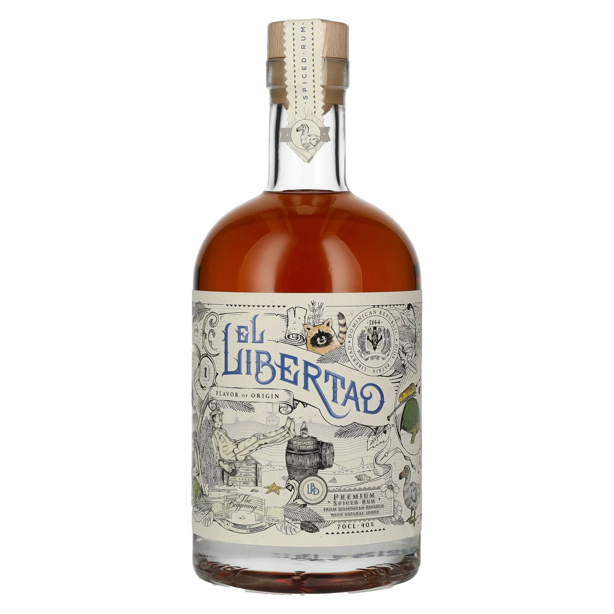 El Libertad FLAVOR OF ORIGIN Spiced Rum Hoofdstuk I 40% vol. 0,7 l