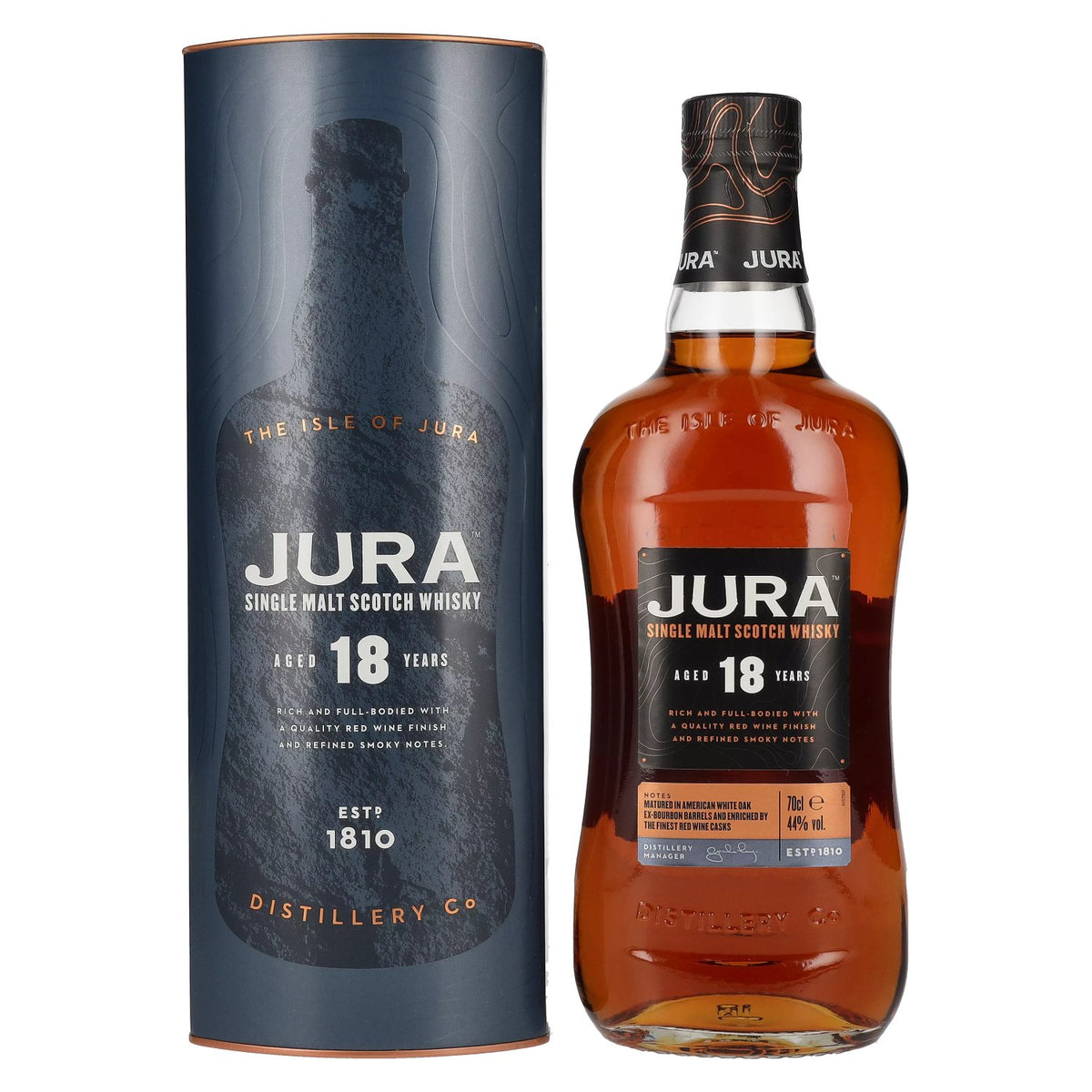 Jura 18 Years Old Single Malt Scotch Whisky 44% Vol. 0,7l in Geschenkbox