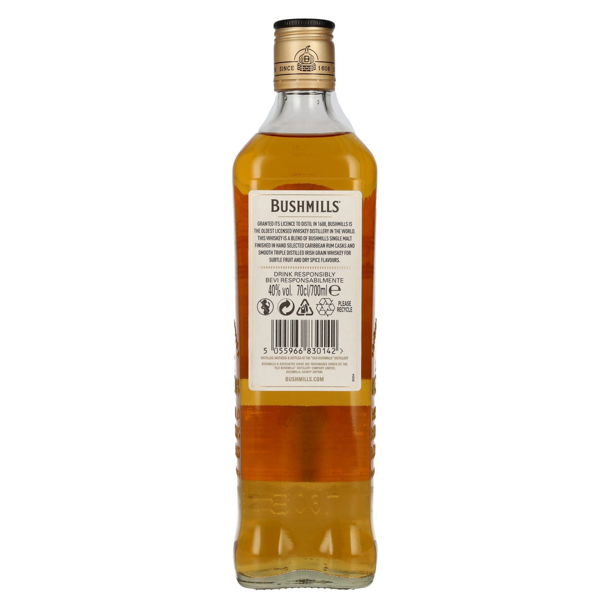 Bushmills Irish Whiskey Caribbean Rum Cask Finish 40% vol. 0,7 l