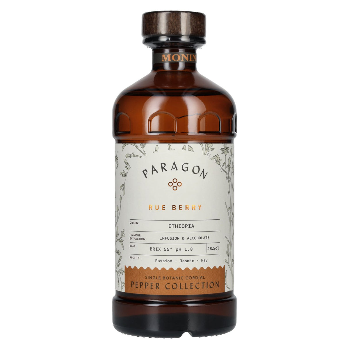 Monin Paragon RUE BERRY Single Botanic Cordial Pepper Collection 0,485 l