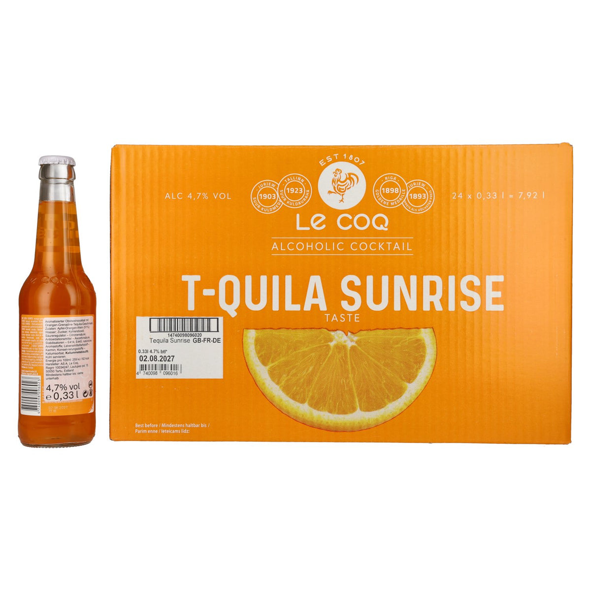 Le Coq T-QUILA SUNRISE 4.7% vol. 24 x 0.33 l