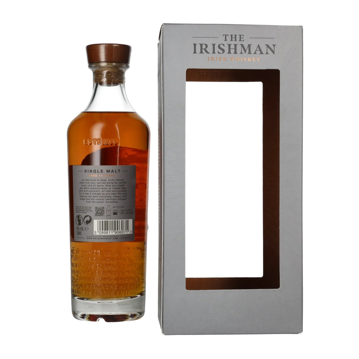The Irishman 12-Year-Old Single Malt Irish Whisky 43% ABV 0.7l in a gift box