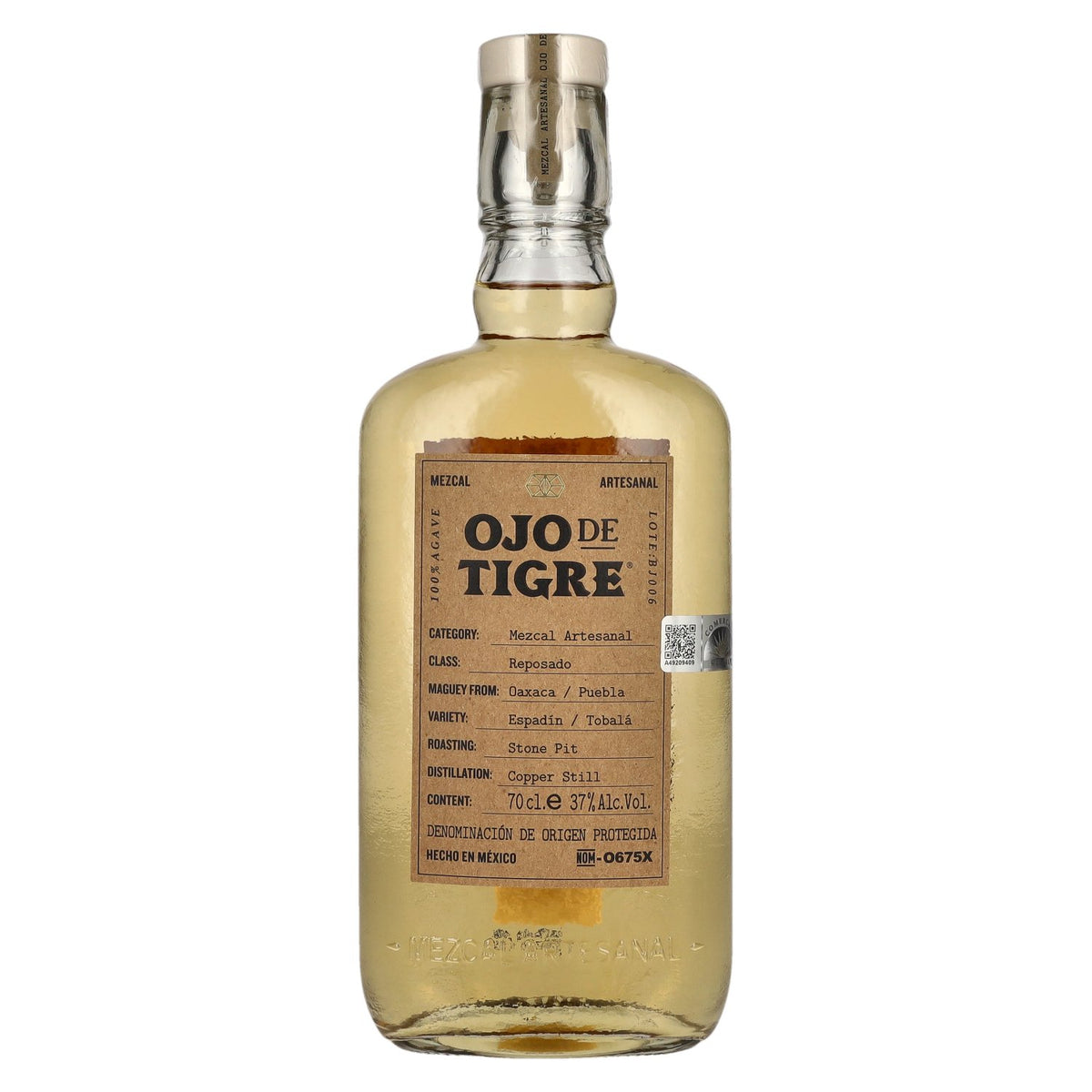 Ojo de Tigre Mezcal Artesanal Reposado 100% Agave 37% Vol. 0,7l