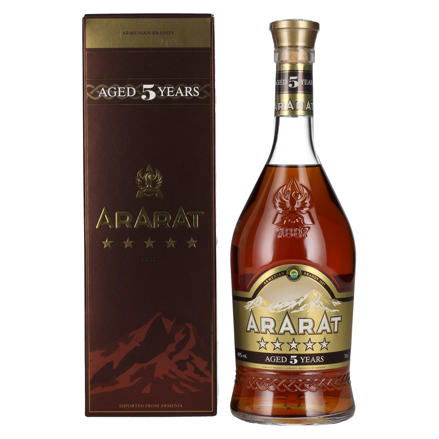 Ararat 5 ans d'âge 40% vol. 0,7l en boîte cadeau
