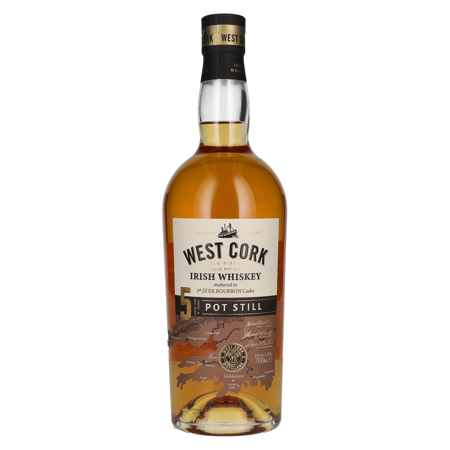 West Cork Irish Whiskey 5 Years Old Pot Still 43% Vol. 0,7l
