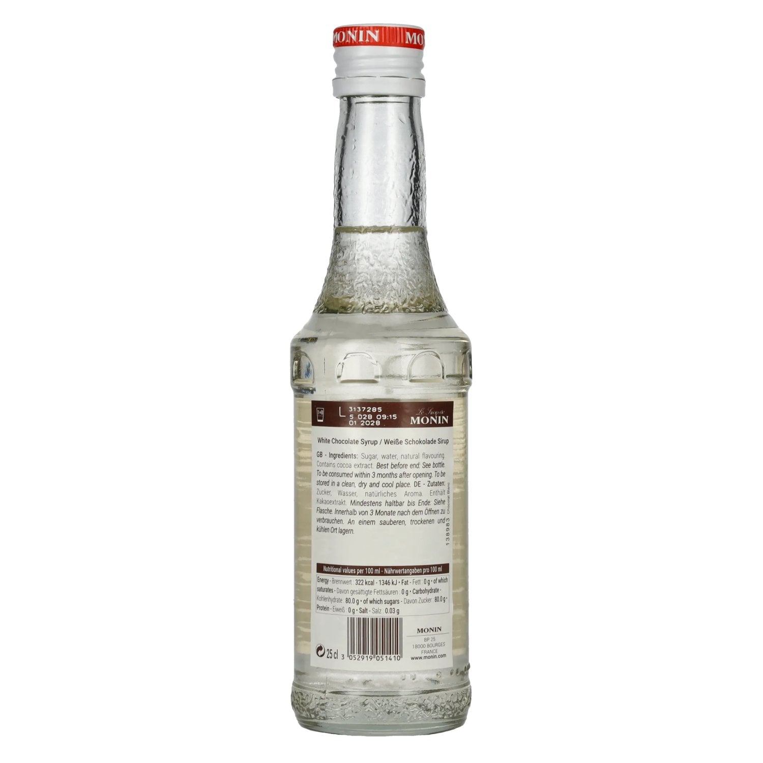 Le Sirop de Monin WHITE CHOCOLATE 0.25l