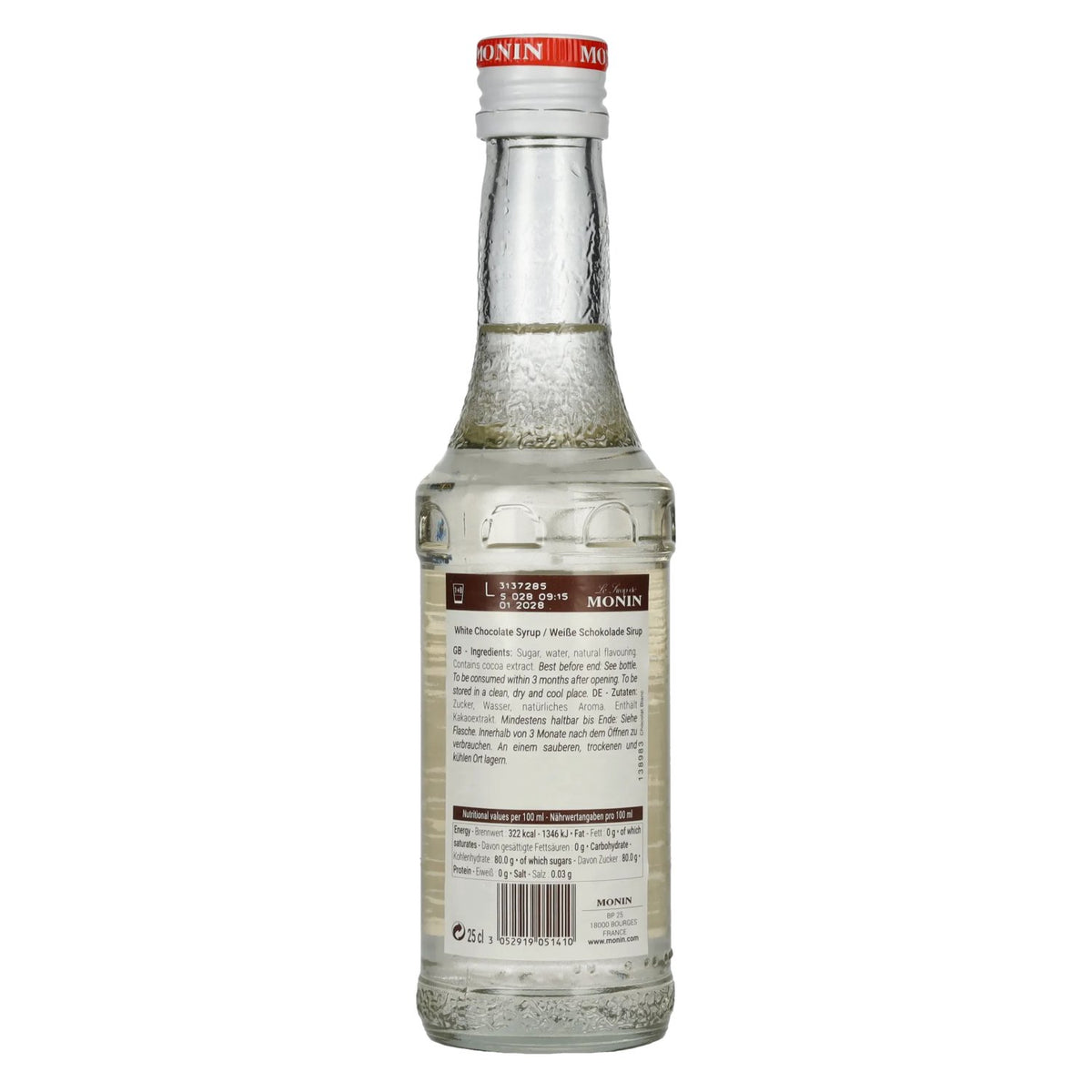 Monin WHITE CHOCOLATE Syrup 0.25 l