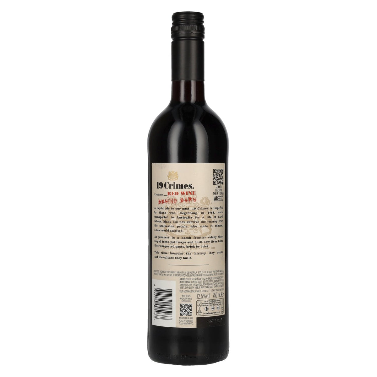 19 Crimes Behind Bars Rode Wijn 12,5% vol. 0,75 l