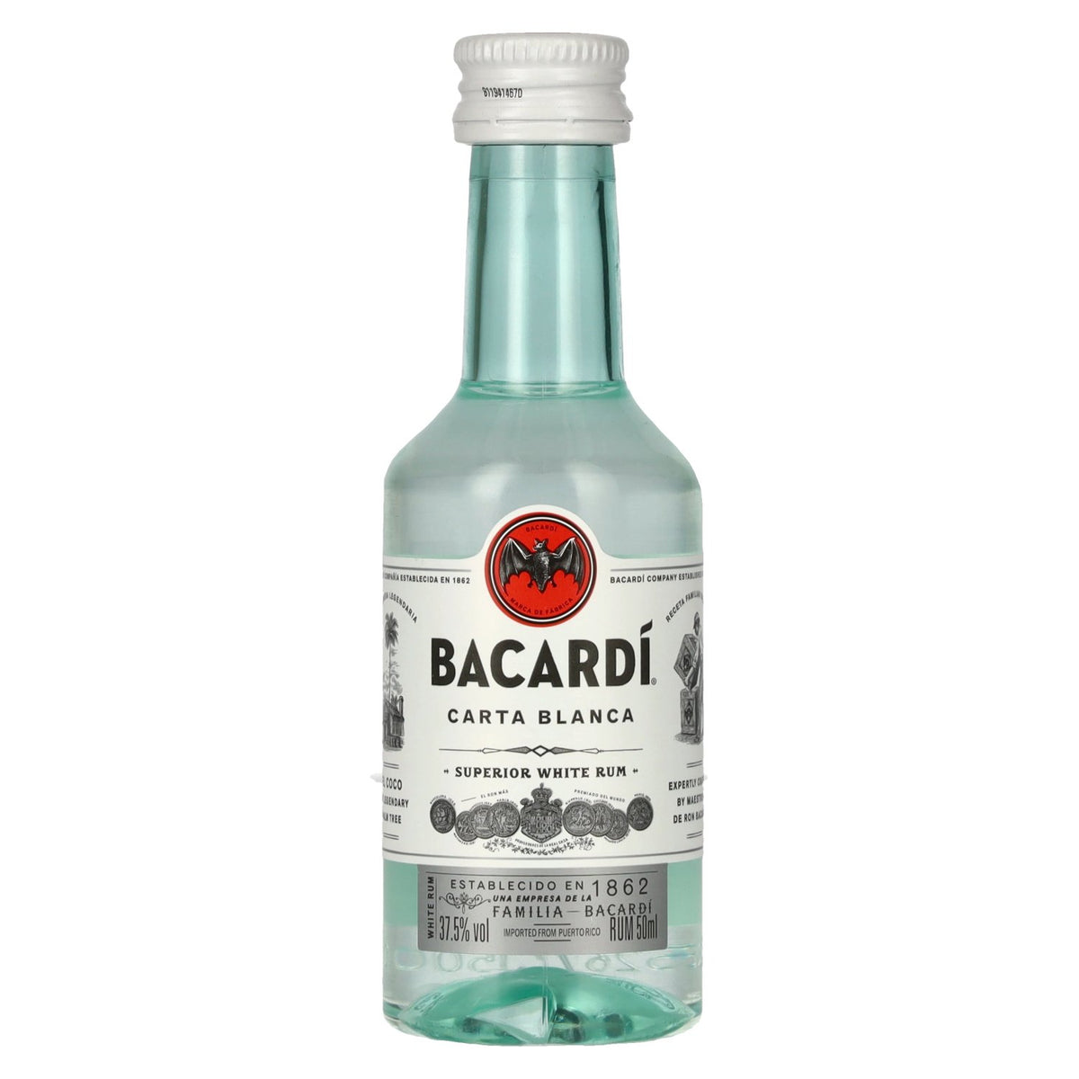 Bacardi Roner Carta Blanca Superior 37,5% Vol. 0,05l PET