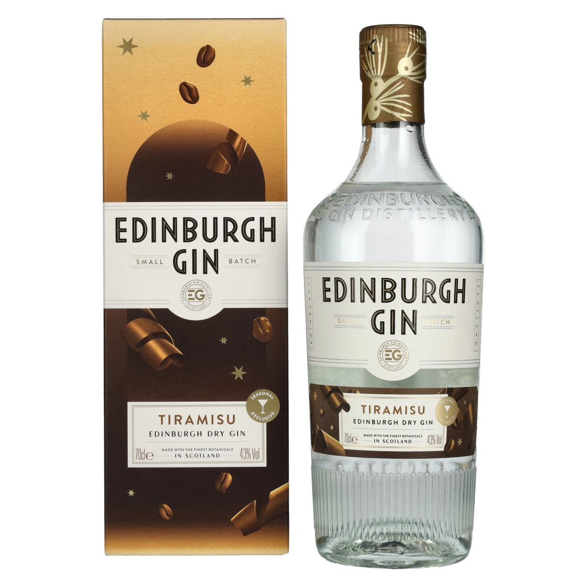 Edinburgh TIRAMISU Dry Gin 43% vol. 0,7 l in geschenkverpakking