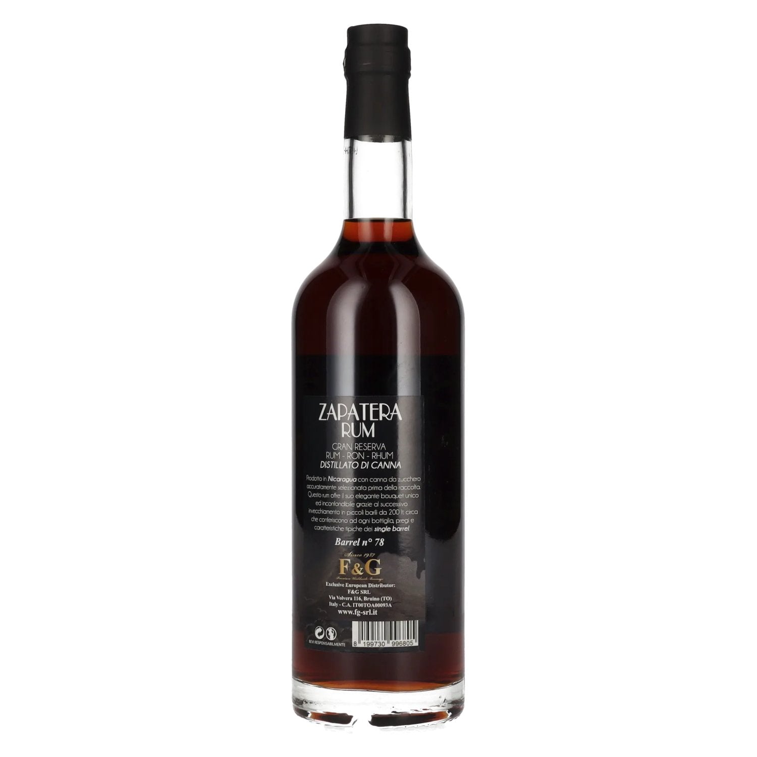 Zapatera Gran Reserva Rum Cask No. 78 Vintage 1989 42% Vol. 0,7l