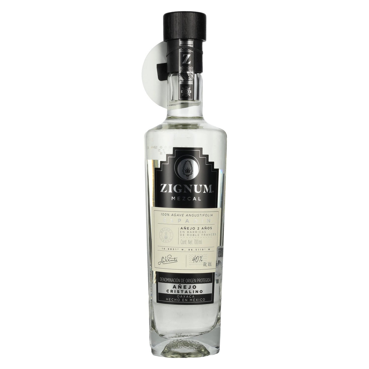 Zignum Mezcal Añejo Cristalino 100% Agave Angustifolia DOP 40% vol. 0,7 l